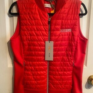 Kjus Red Women's Retention Vest - Size 38 Medium- NWT - AIG Women's Open